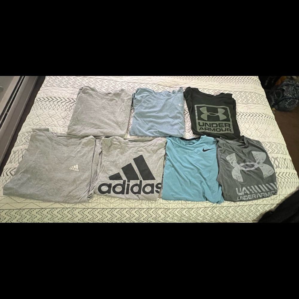 Lot of 7 Mens small athletic t shirts